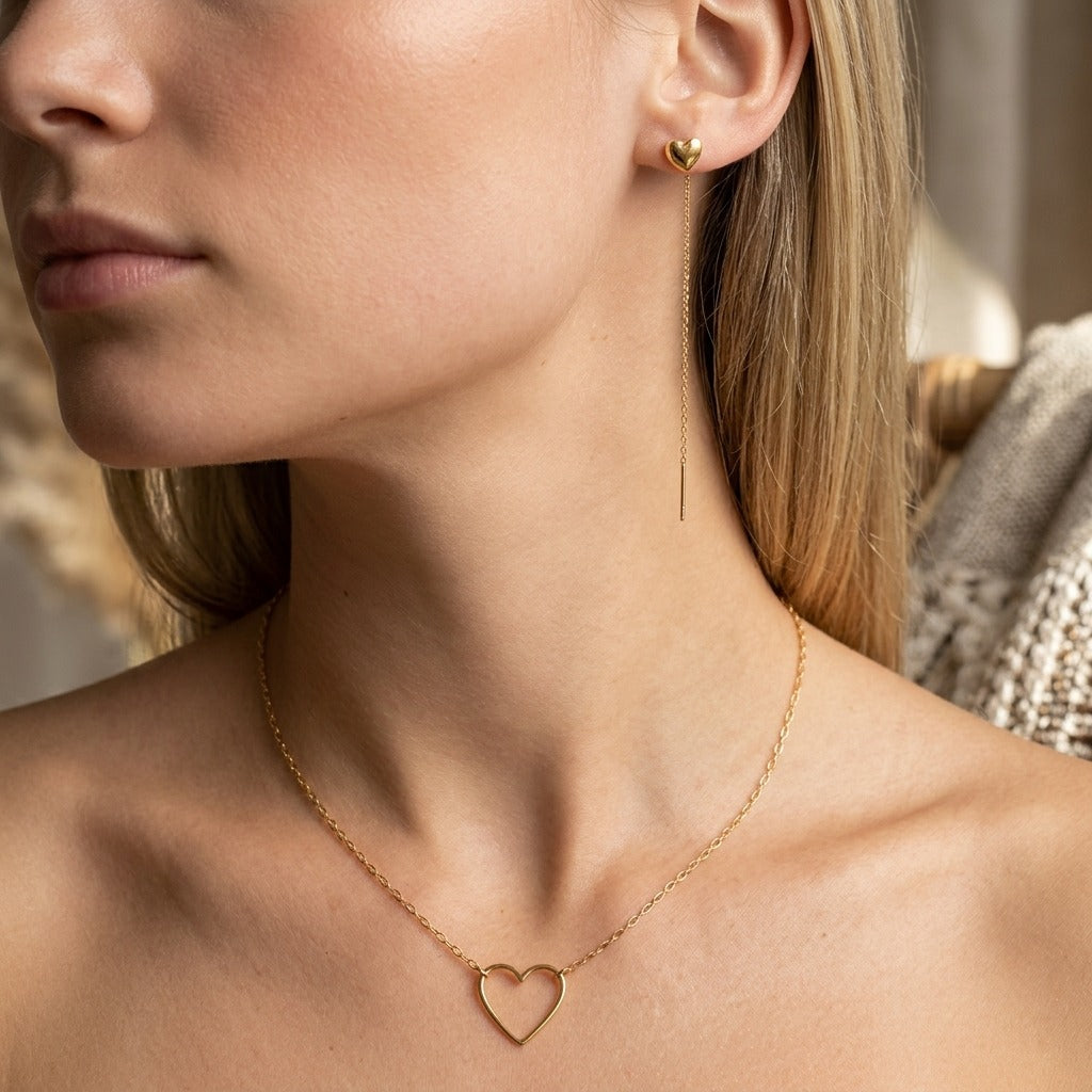 Heart on A String Earrings