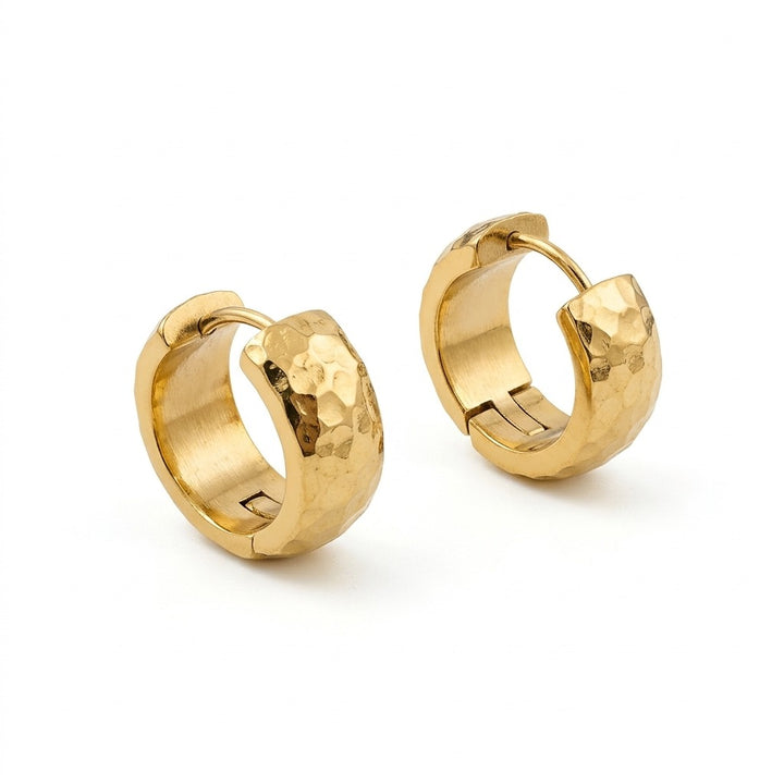 The Gold Hammered Hoops