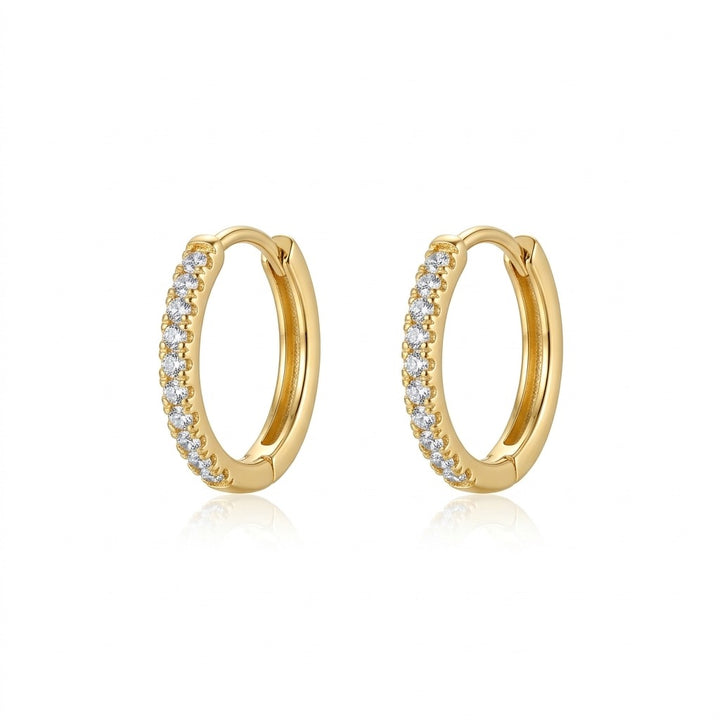 The Studded Gold Hoops