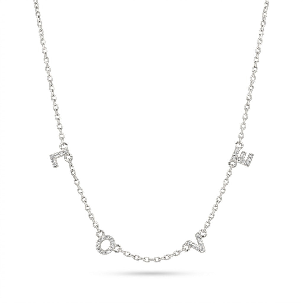 Love Gold Spaced Necklace Bling