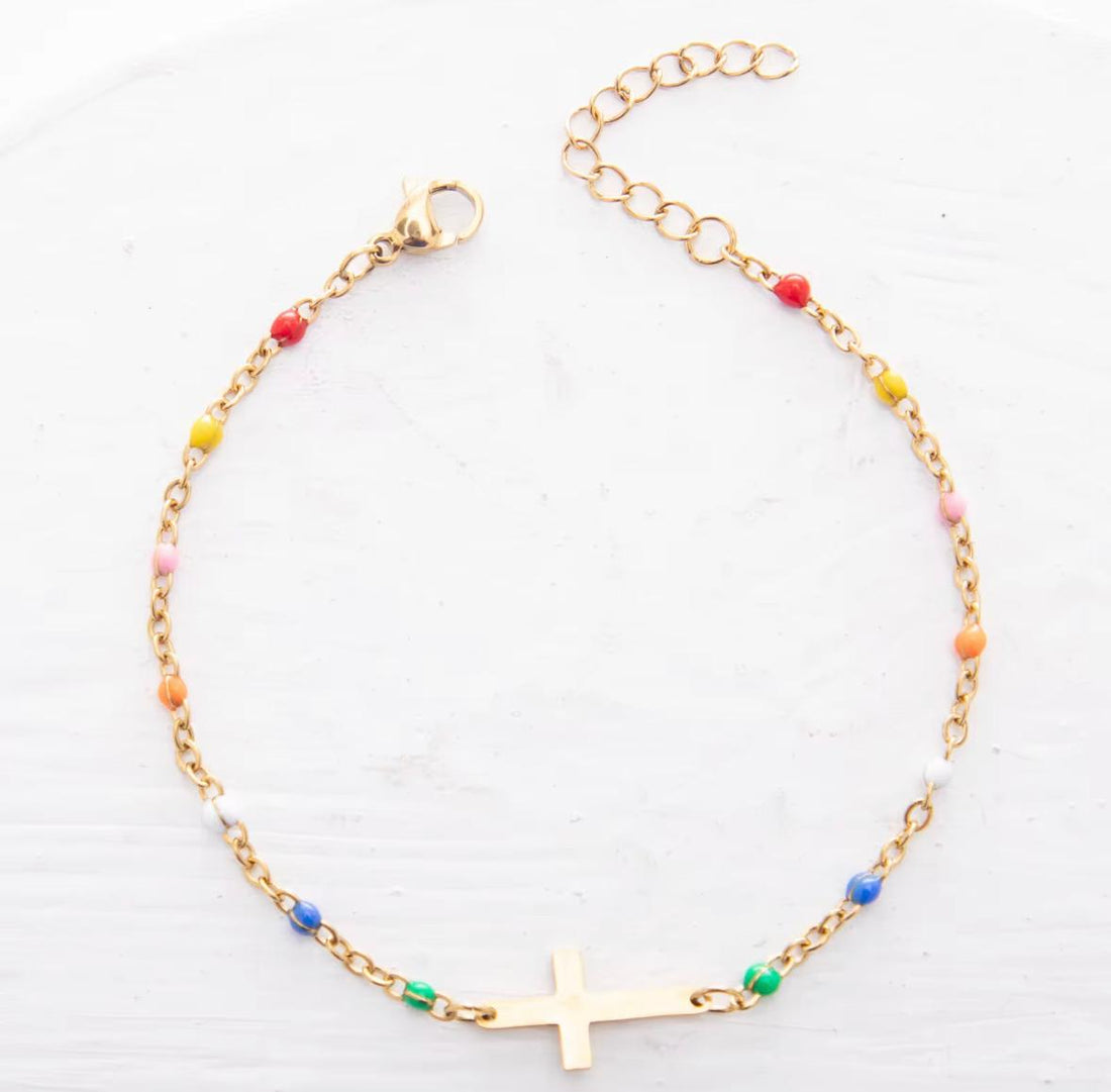 The Faith Bracelet with Colorful Beads
