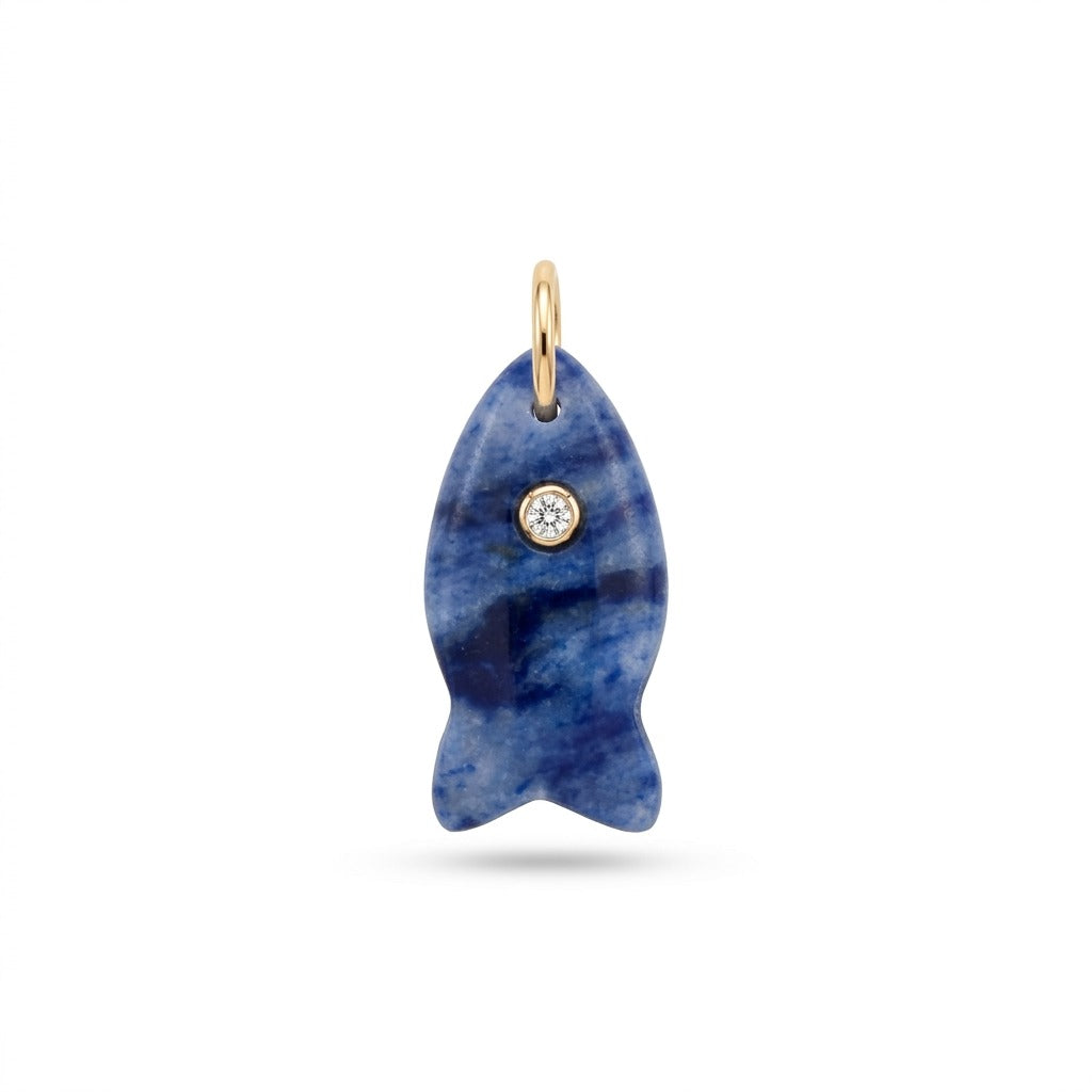 Small Pearly Necklace with Fish Charm