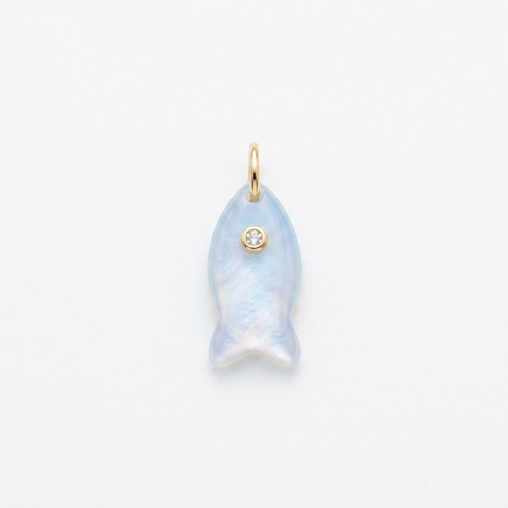 Ball Chain Necklace with Fish Charm