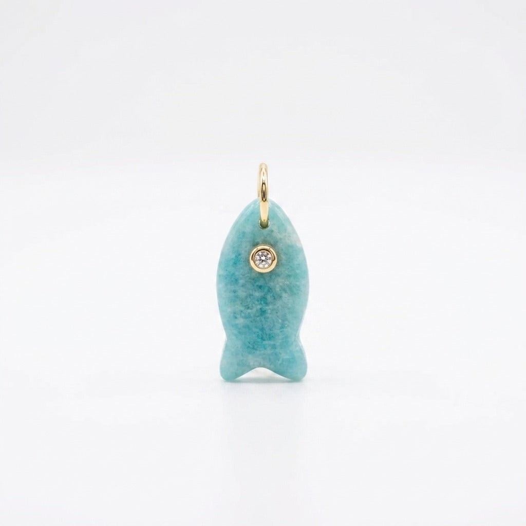 Ball Chain Necklace with Fish Charm