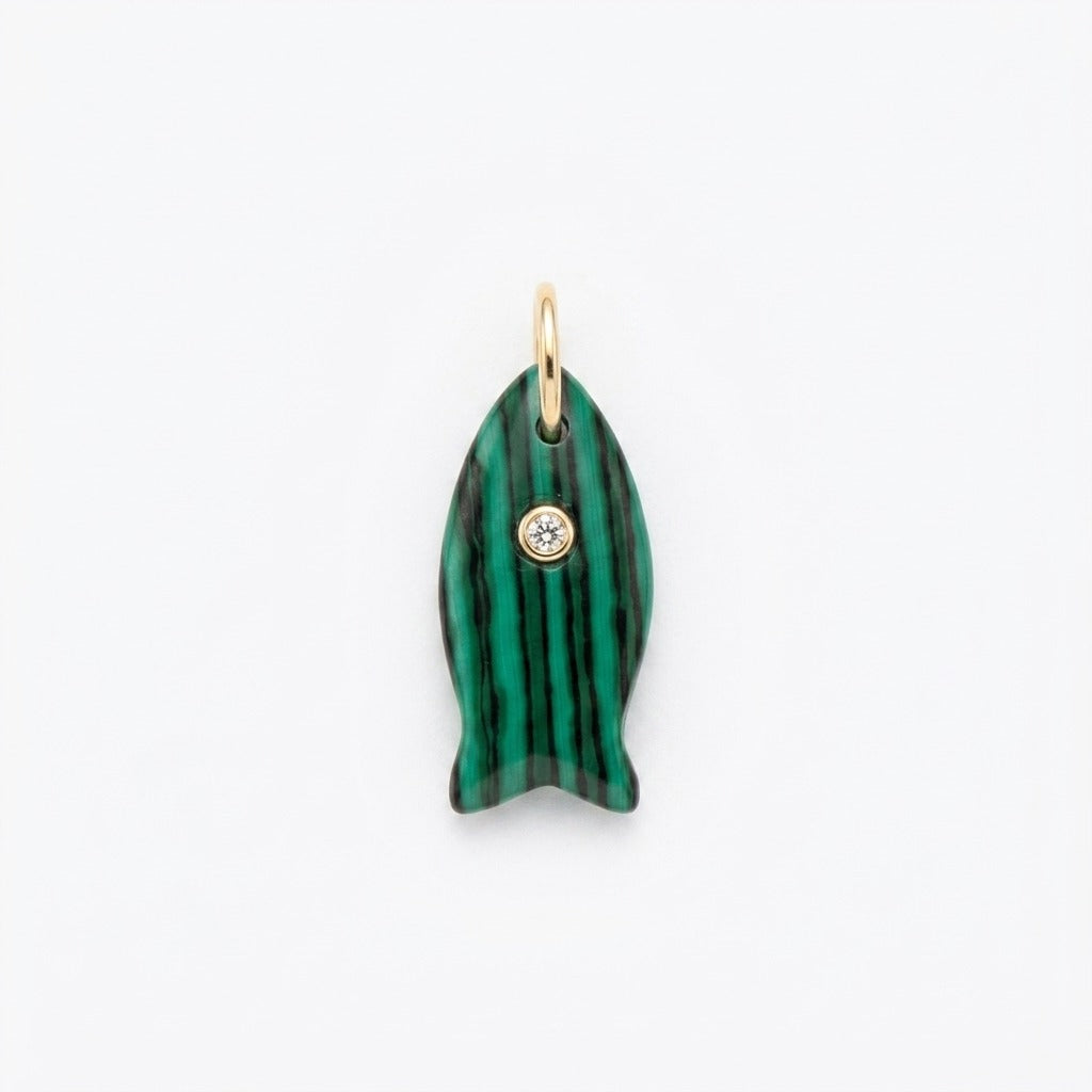 Small Pearly Necklace with Fish Charm