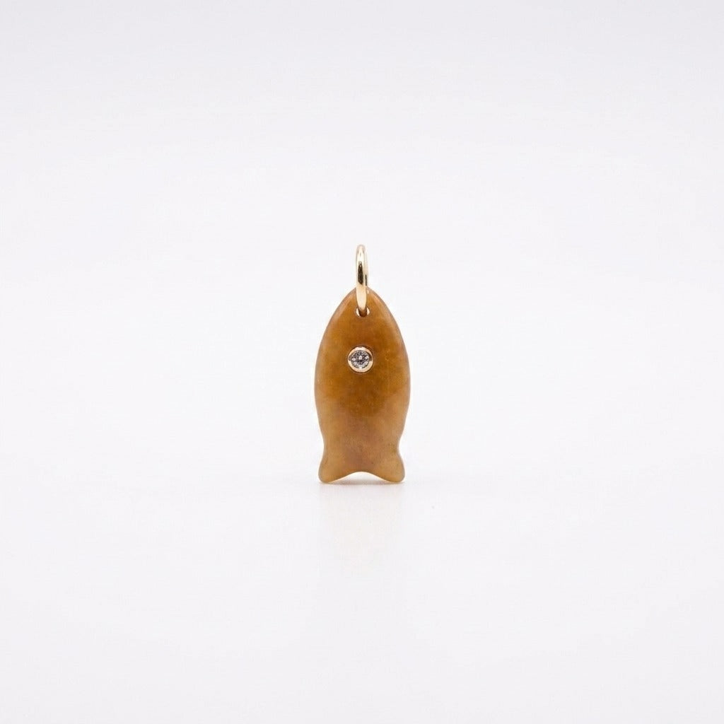 Small Pearly Necklace with Fish Charm