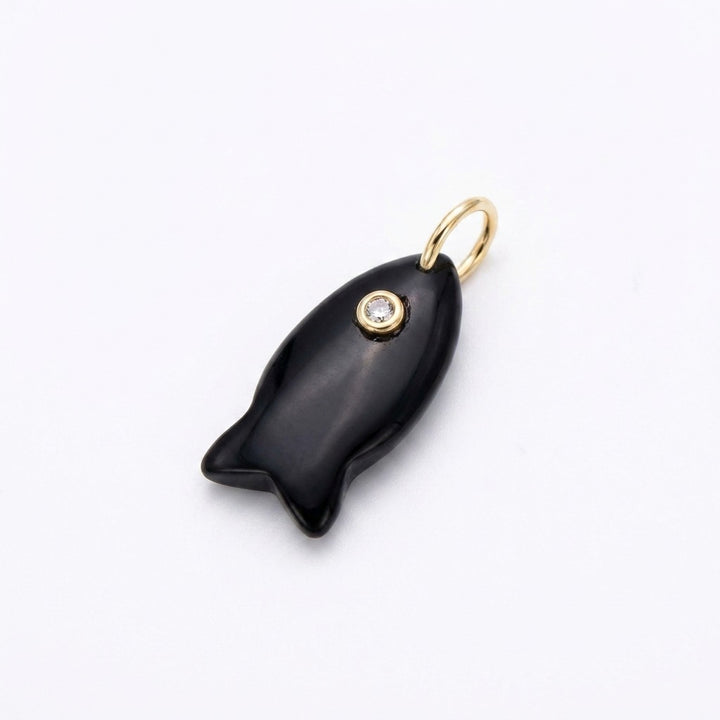Small Pearly Necklace with Fish Charm