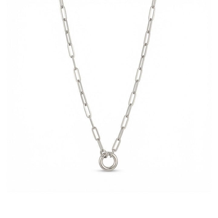 Paperclip Chain with Round Clasp