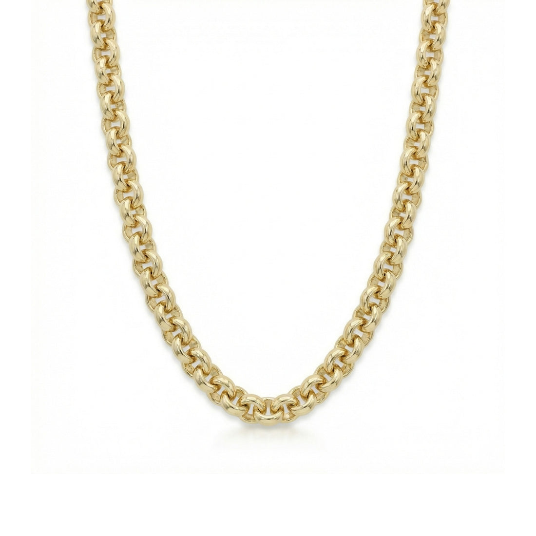 Round Chunky Cable Link Necklace
