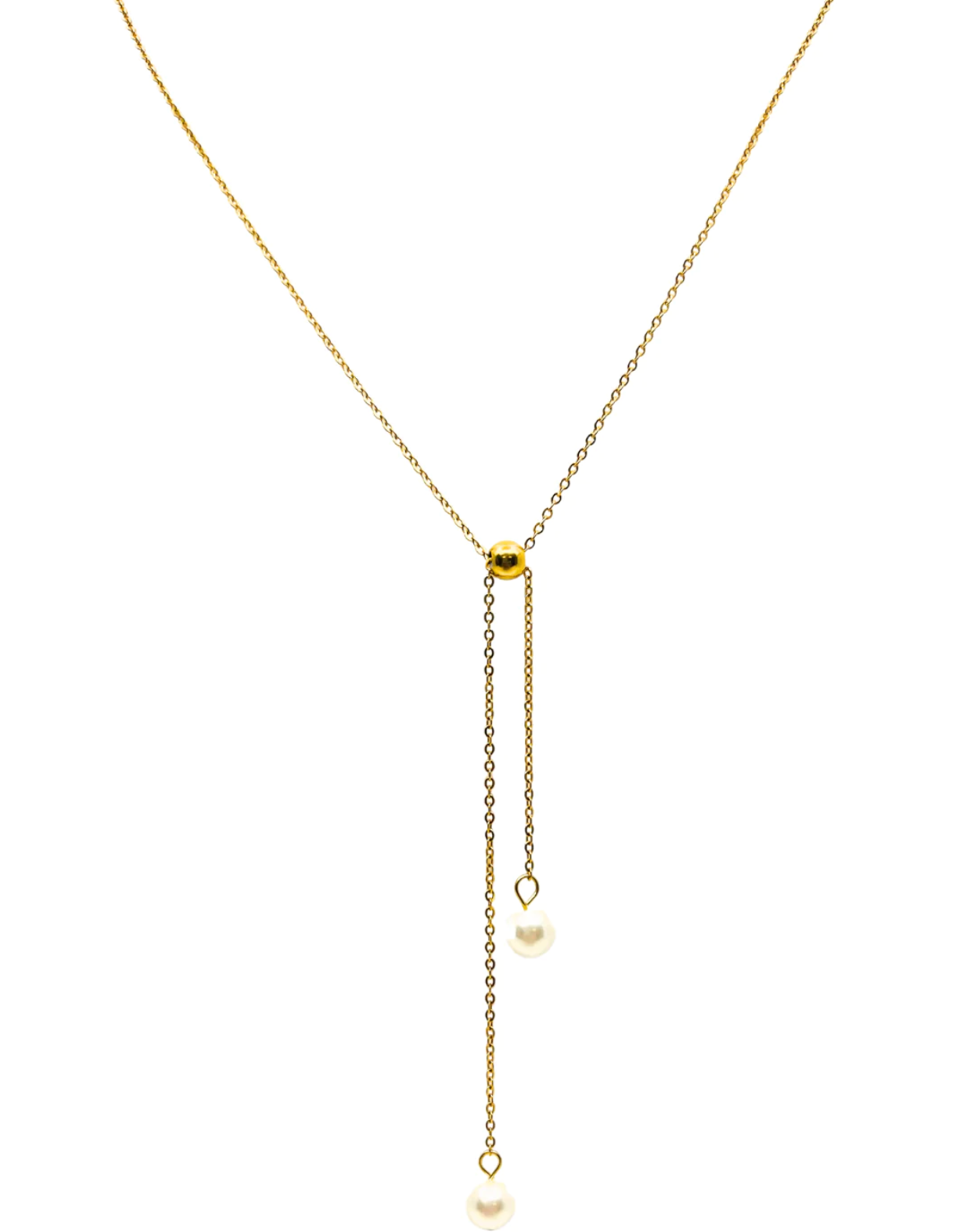 Pearl Drop Gold Necklace