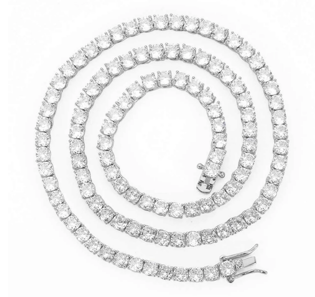 The Silver Bling Tennis Necklace