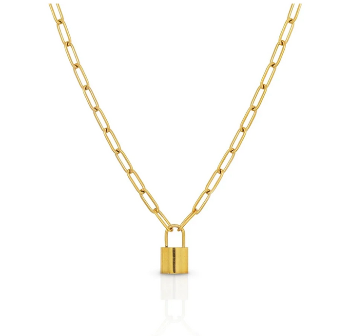 Lock At Me Gold Necklace