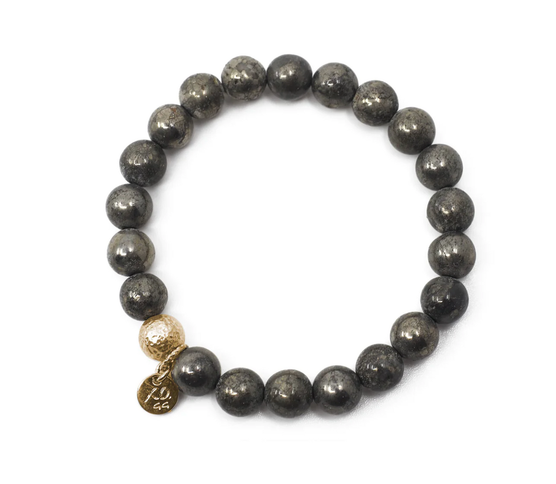 The Luna Bracelet in Pyrite