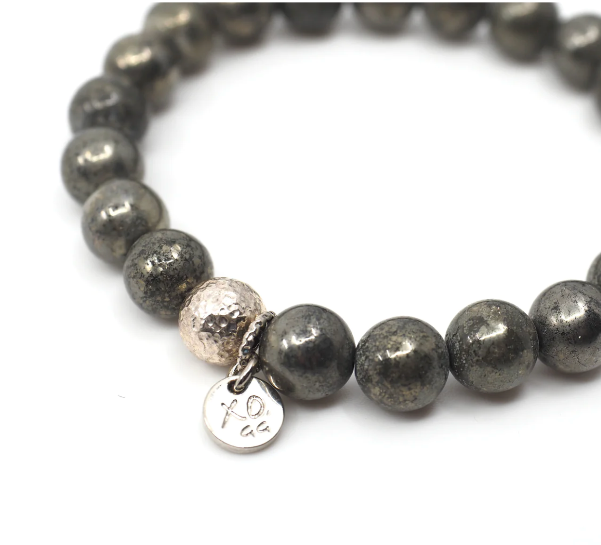 The Luna Bracelet in Pyrite