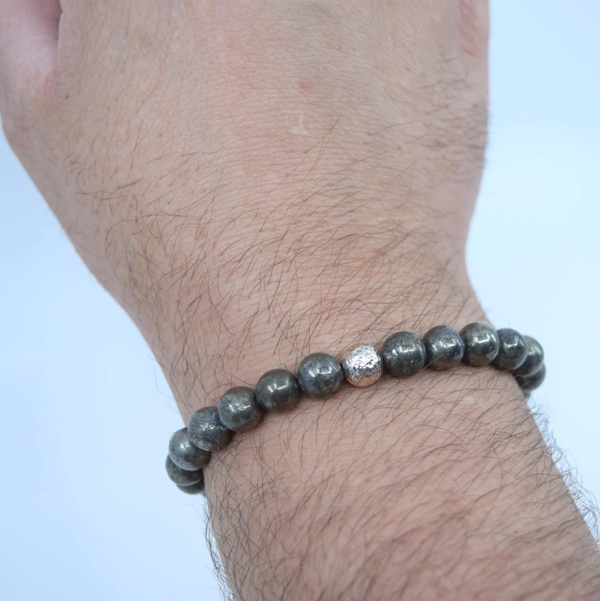 The Luna Bracelet in Pyrite