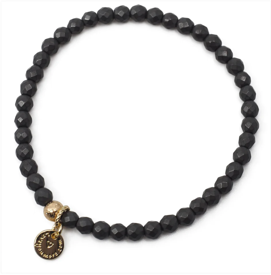 The Luna Bracelet in Geometric Gray