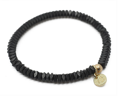 The Luna Bracelet in Geometric Gray