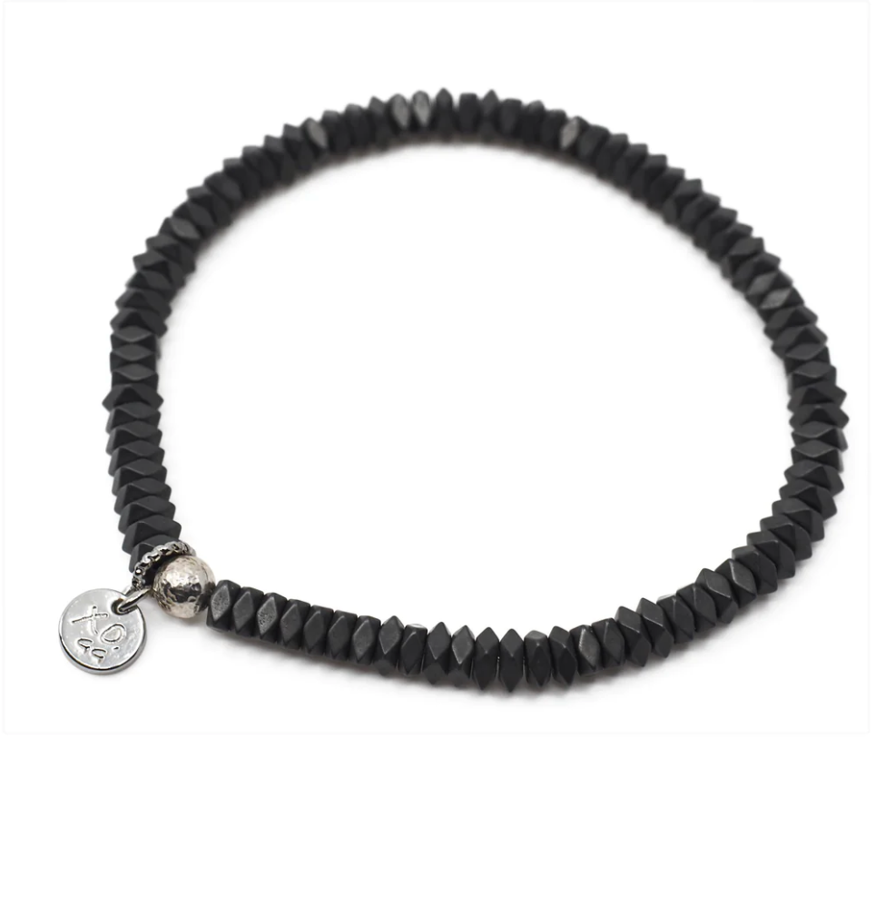 The Luna Bracelet in Geometric Gray