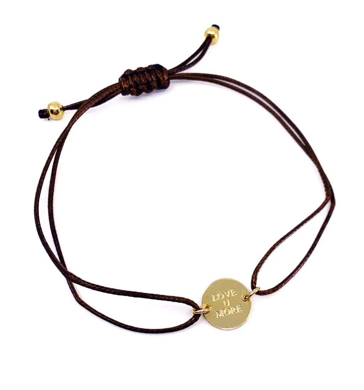 Savannah Cord Bracelet with Mini Love You More Coin