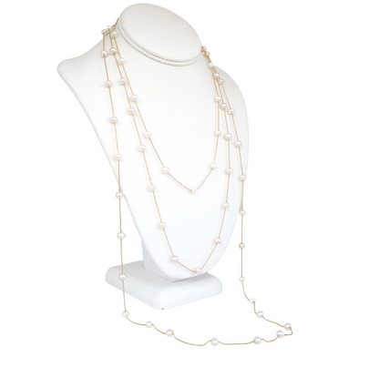 Elizabeth Pearl Necklace - Gold Coated & Freshwater Pearls