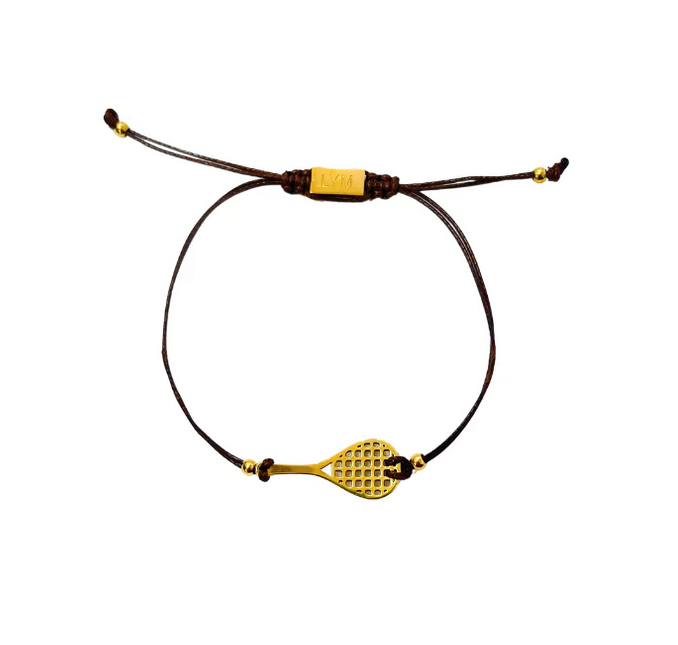 Savannah Cord Bracelet with Tennis Racket