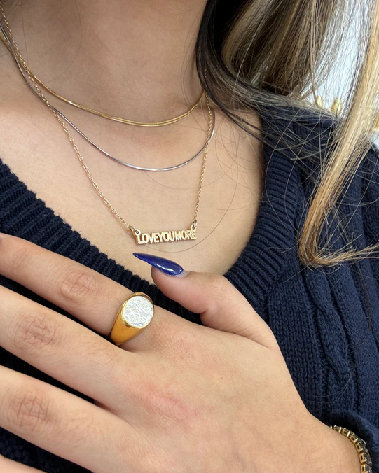 LYM Silver and Gold Coin Ring