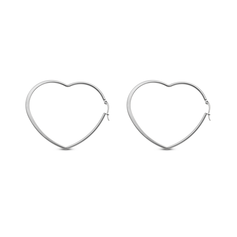 Large Heart Hoop Earrings