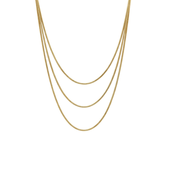 The Snake Chain Gold Set (3 in 1 - Long)