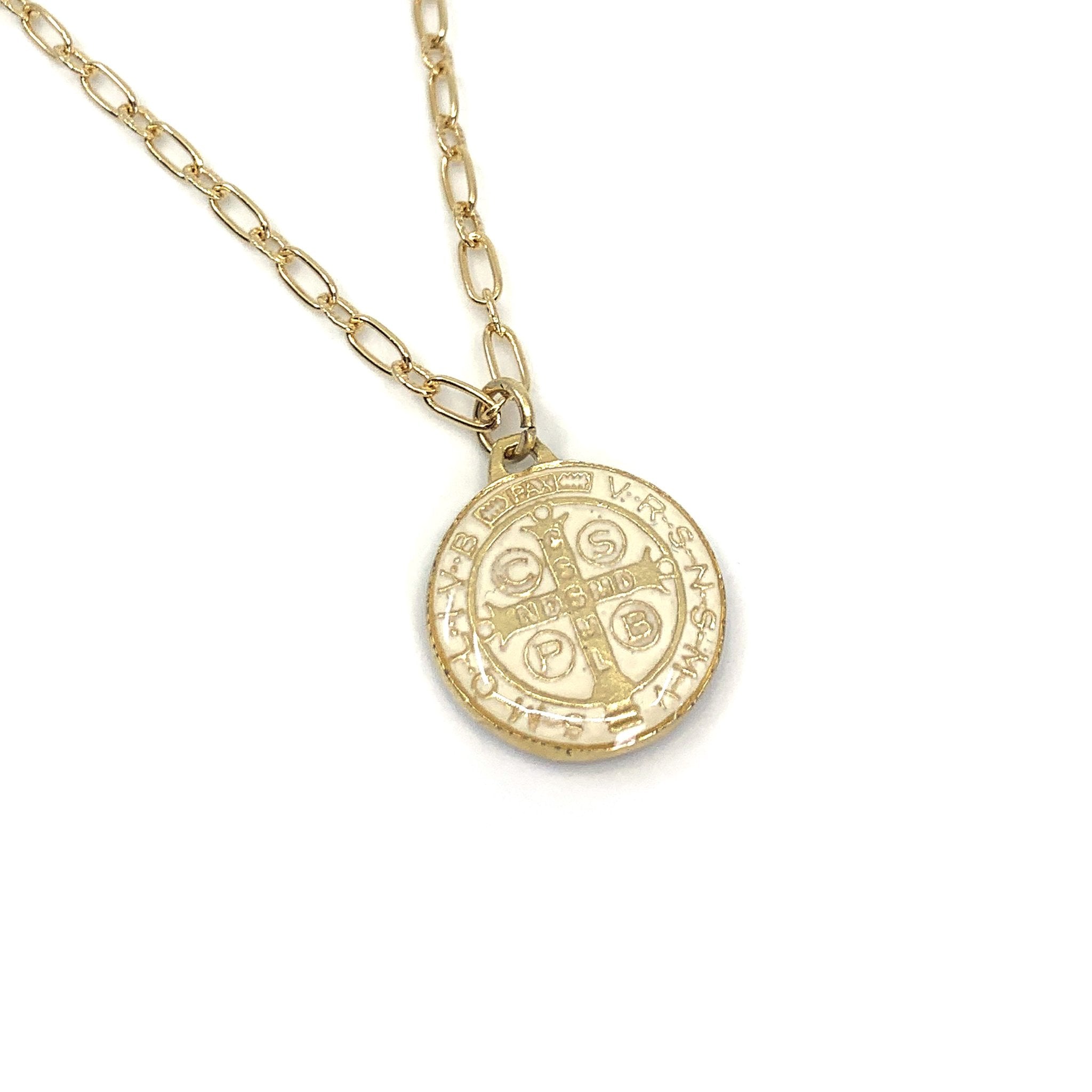 St. Benedict Necklace in Enamel