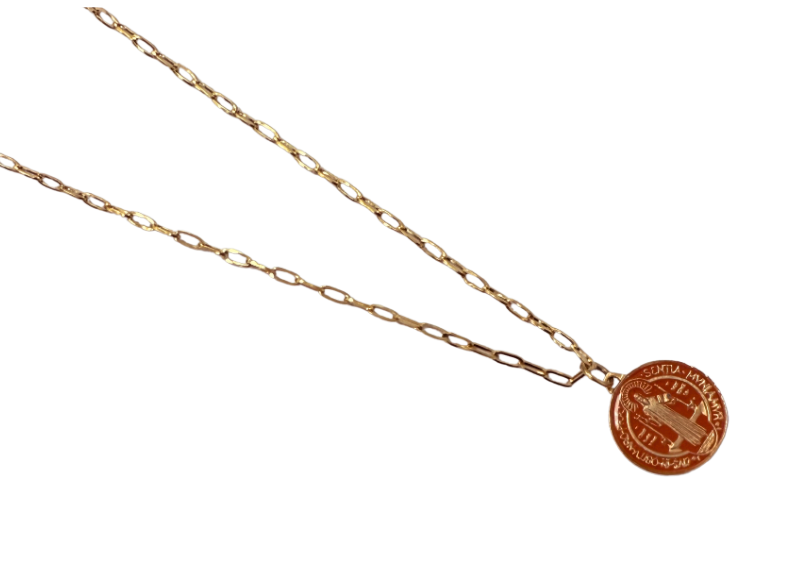 St. Benedict Necklace in Lola Chain with Large Pendant