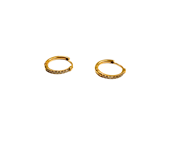 The Studded Gold Hoops