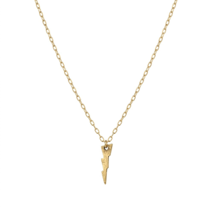 The Hammered Lightening Bolt Necklace
