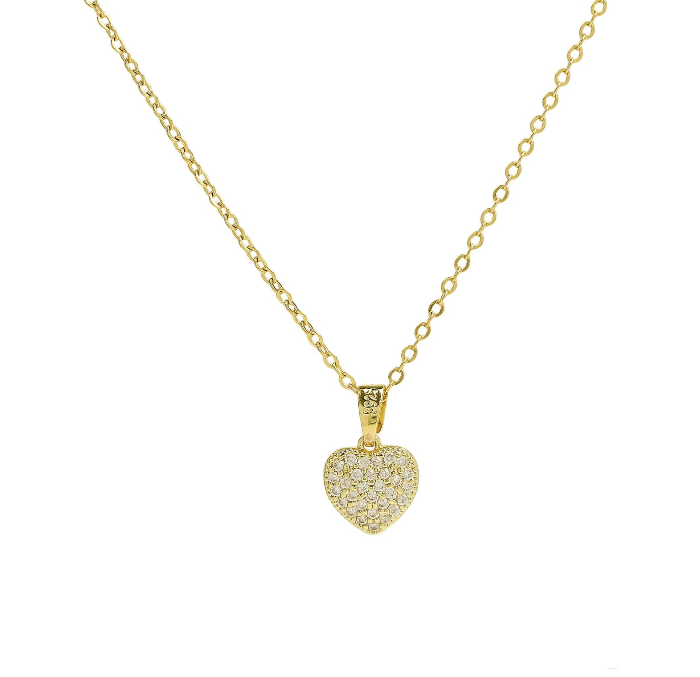 Heart of Glitter Gold Necklace