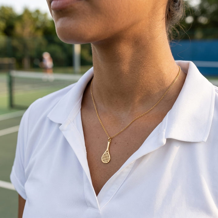 Love Wins Tennis Gold Necklace