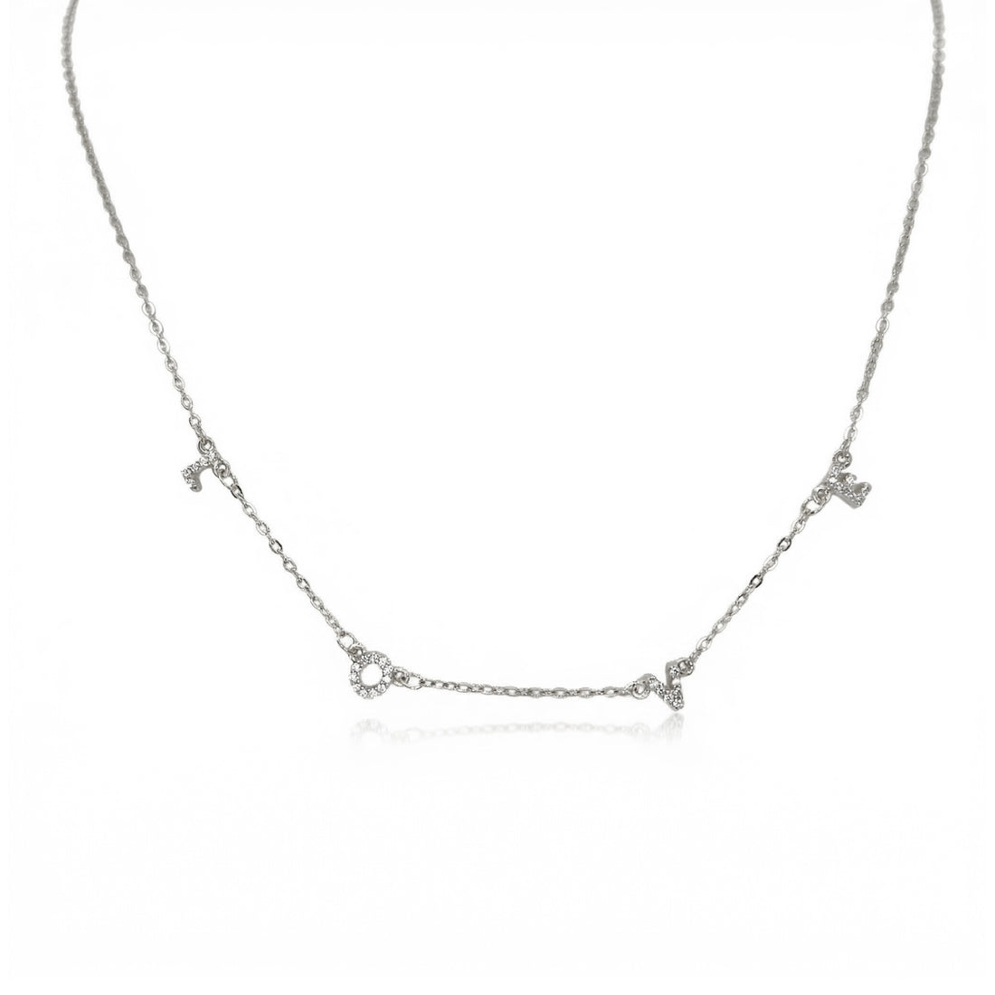 Love Gold Spaced Necklace Bling
