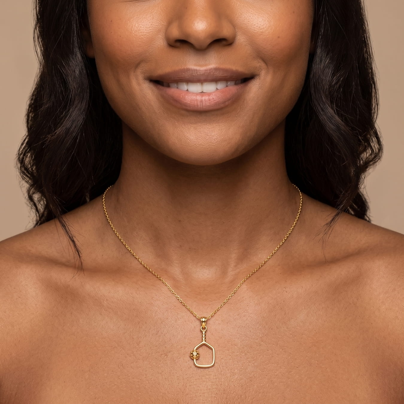 Pickleball Gold Necklace