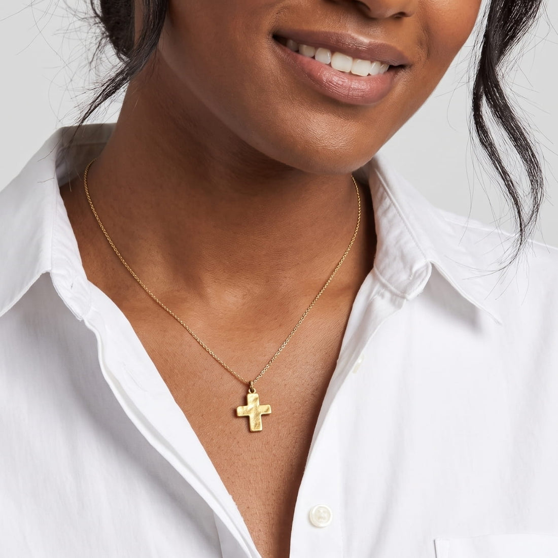 Rustic Walk in Faith Cross Necklace