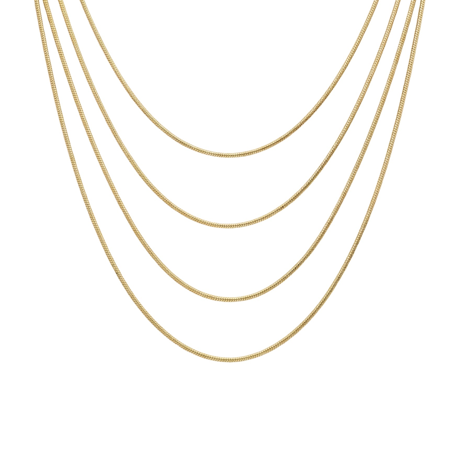 The Snake Chain Gold Set (4 in 1)
