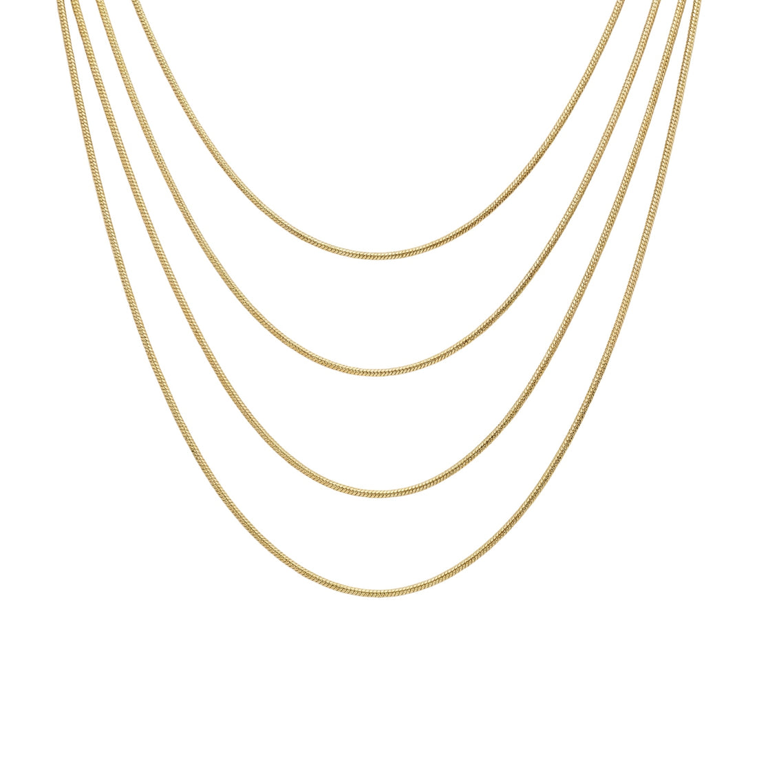 The Snake Chain Gold Set (4 in 1)