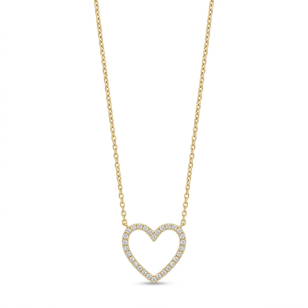 The Sparkling Silhouette Heart Necklace