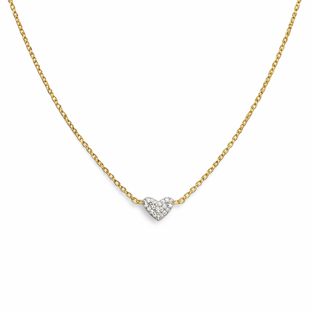 The Sparkling Silver Heart Necklace