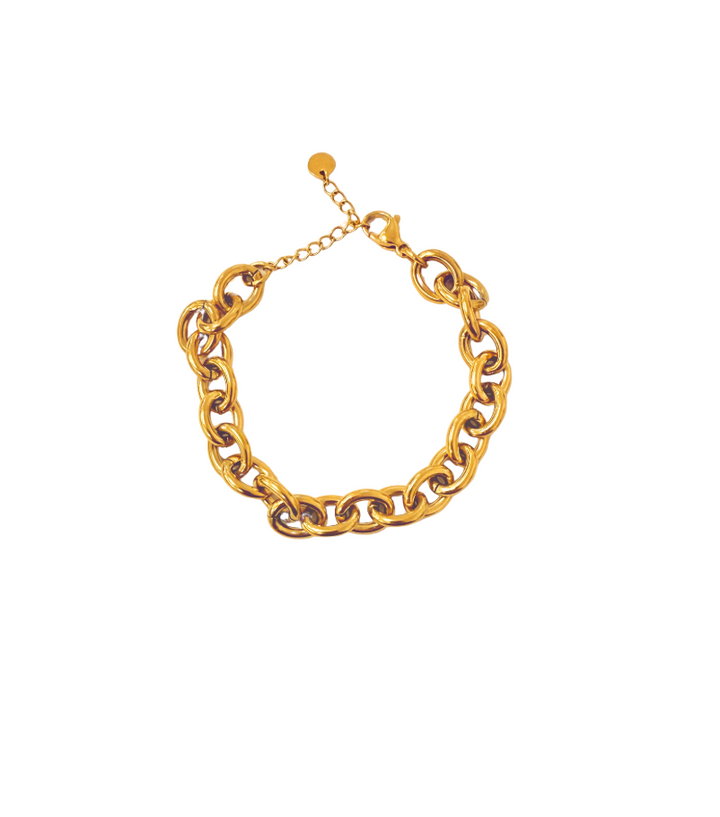 Gold Round Thick Bracelet