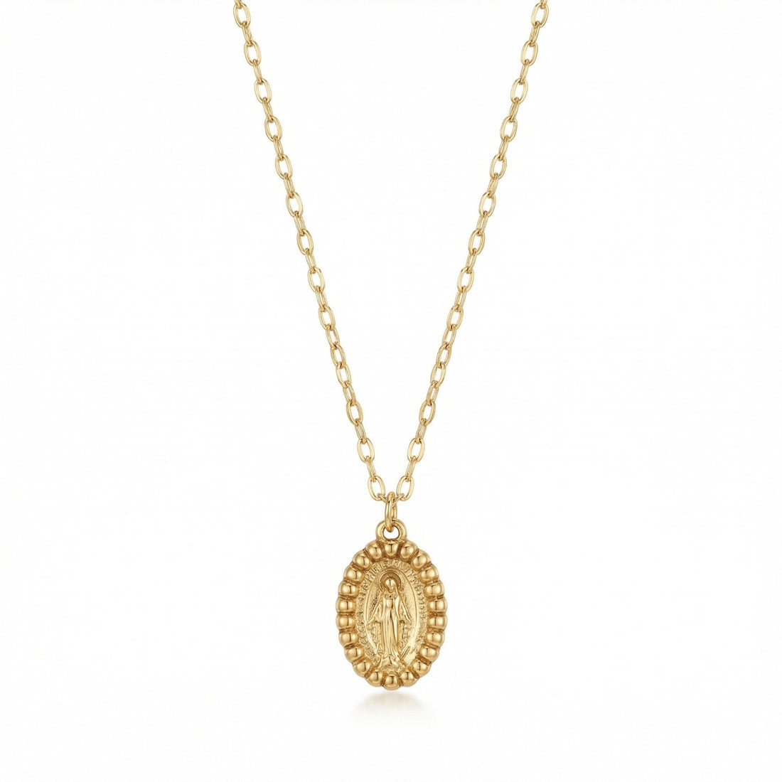 Virgin Mary Gold Necklace