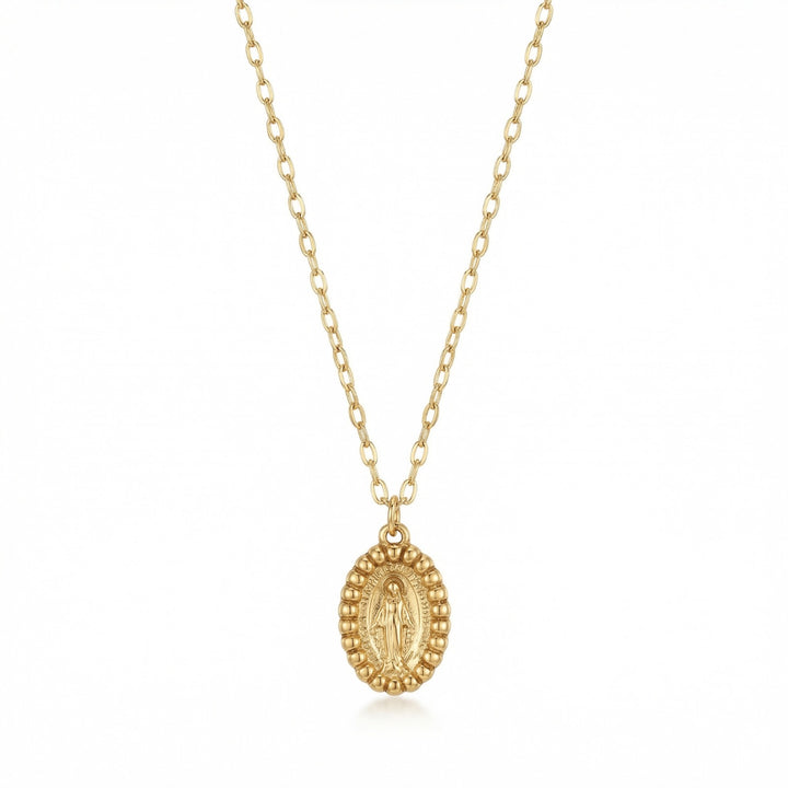 Virgin Mary Gold Necklace