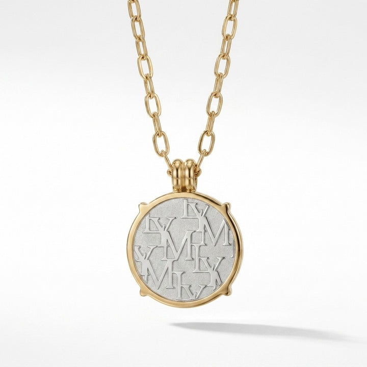 LYM Silver and Gold Coin Necklace