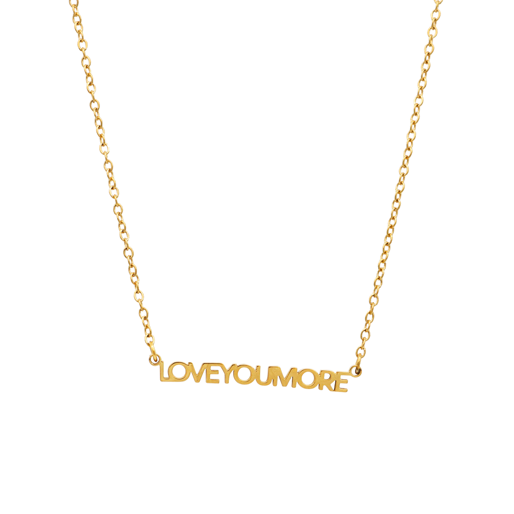 Mini Love You More Bar Necklace
