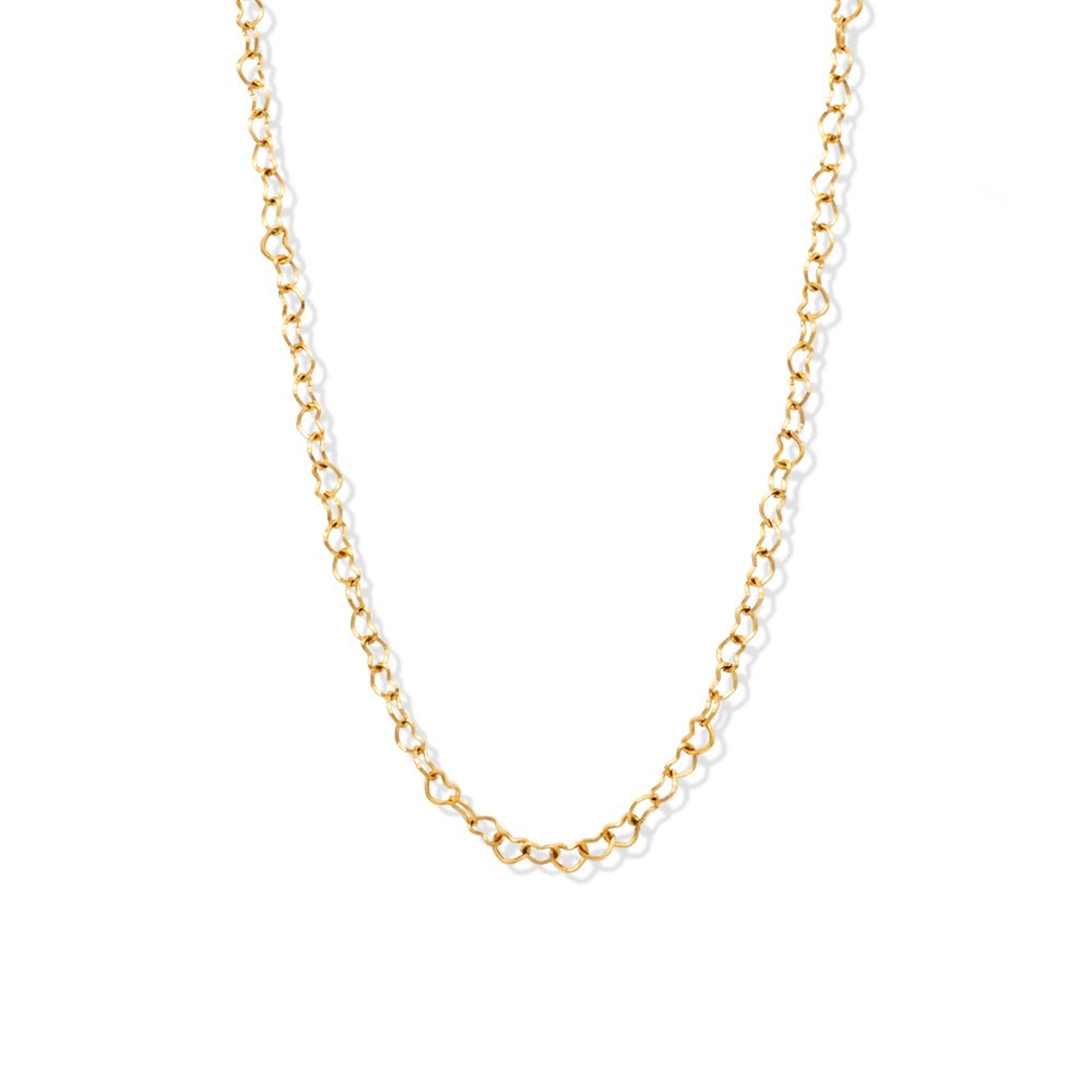 Gold Heart Chain Necklace