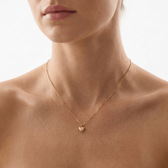 The Small Heart on a Lola Link Gold Chain