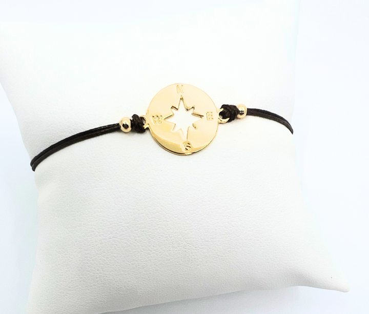 Savannah Cord Bracelet with Compass