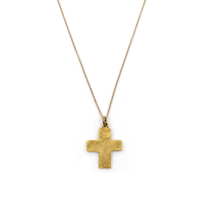 Rustic Walk in Faith Cross Necklace